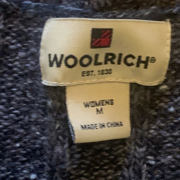 Woolrich Wool Blend V-Neck Sweater Mulberry Gray Womens Medium - Picture 2 of 3